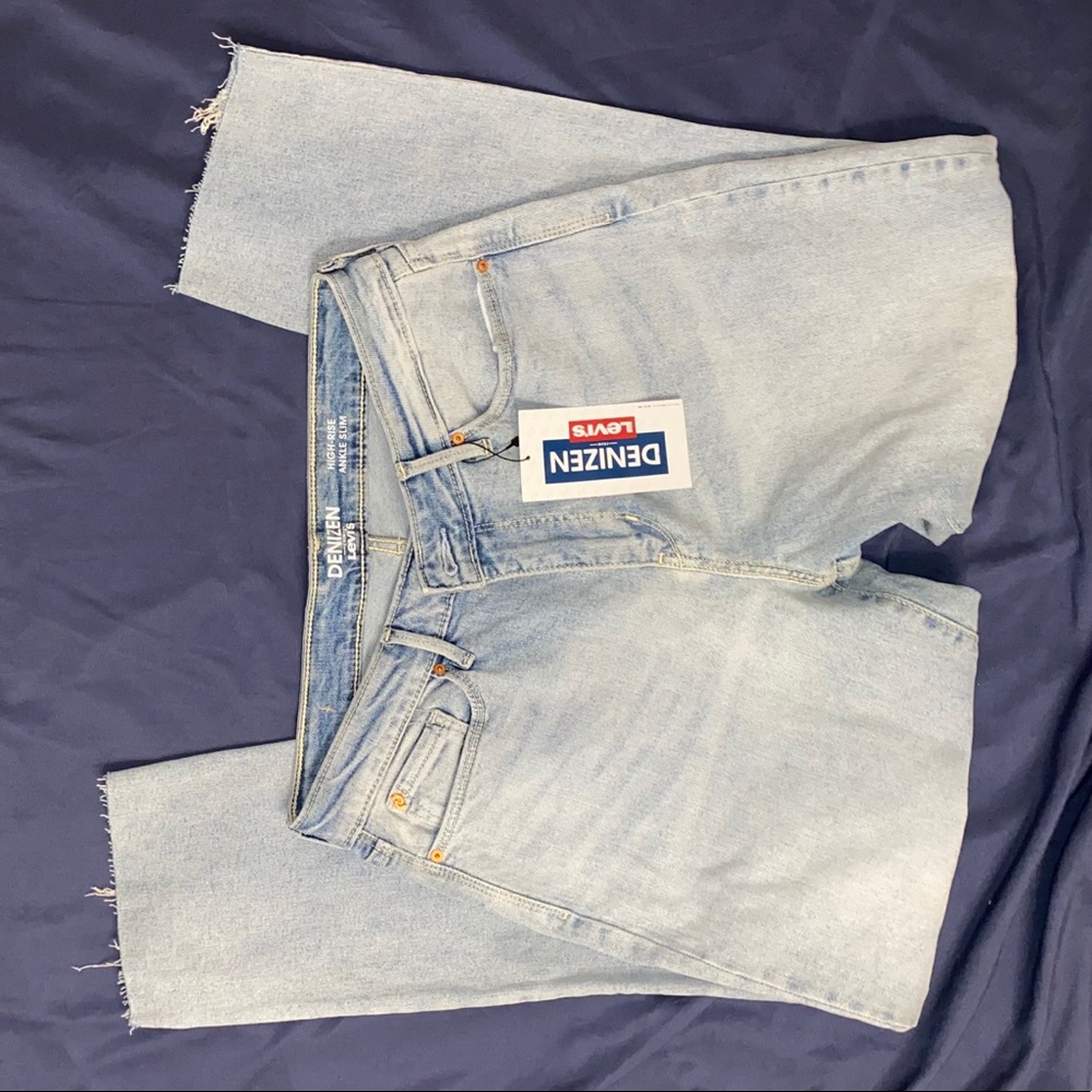 Levis Denizen high rise ankle slim jeans